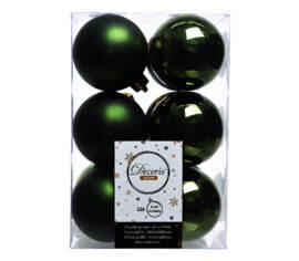 Boule en plastique 6 cm (Brillant - Mat) (Paquet de 12) Vert pin