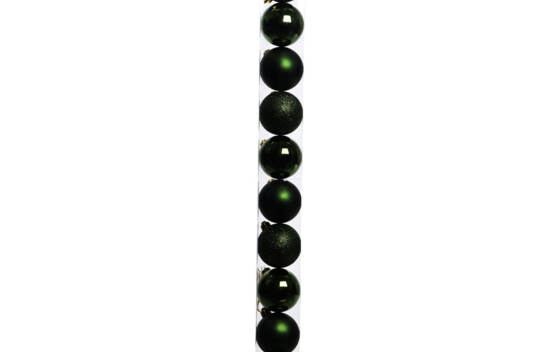 Boule en plastique 6 cm (Brillant - Mat - Paillettes) (Paquet de 10) Vert pin