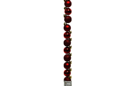 Boule en plastique 3 cm (Brillant - Mat - Paillettes) (Paquet de 14) Rouge No&euml;l