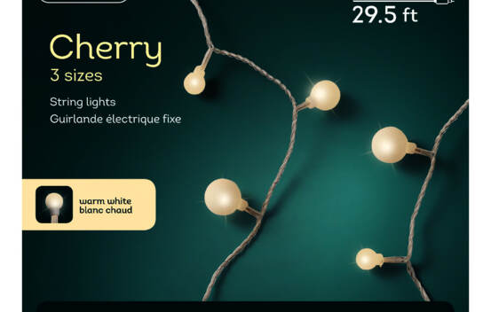 Lumi&egrave;res Ext&eacute;rieures DEL Cerise 120 lumi&egrave;res 30' Blanc chaud