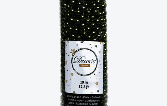 Guirlande de perles 0,8 cm X 10 m Pin vert