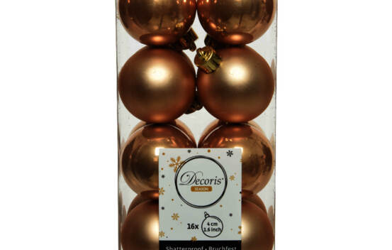 Boule en plastique 4 cm (Brillant - Mat) (Paquet de 16) Butterscotch