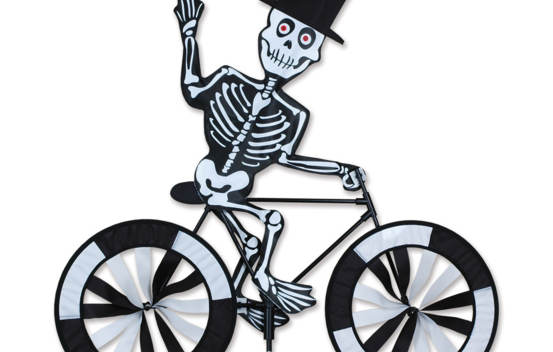 Vire-vent Squelette à Bicyclette 30"