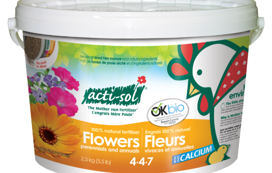 Engrais naturel pour fleurs vivaces et annuelles 4-4-7 - 2,5 kg Acti-sol
