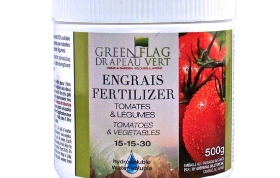 Engrais soluble pour tomates et jardin 15-15-30 500 g